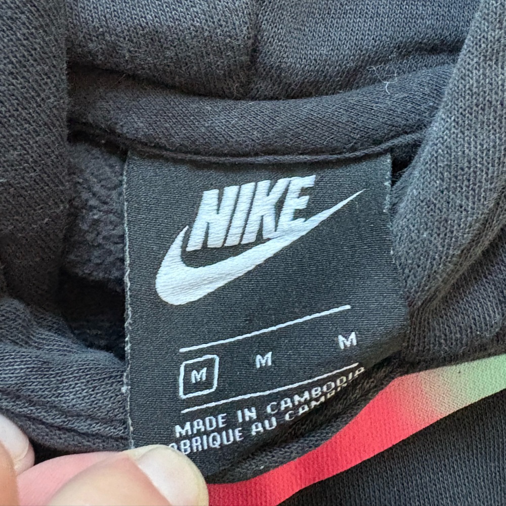 Nike Girls Crop Hoodie Black Size M - Picture 3 of 5